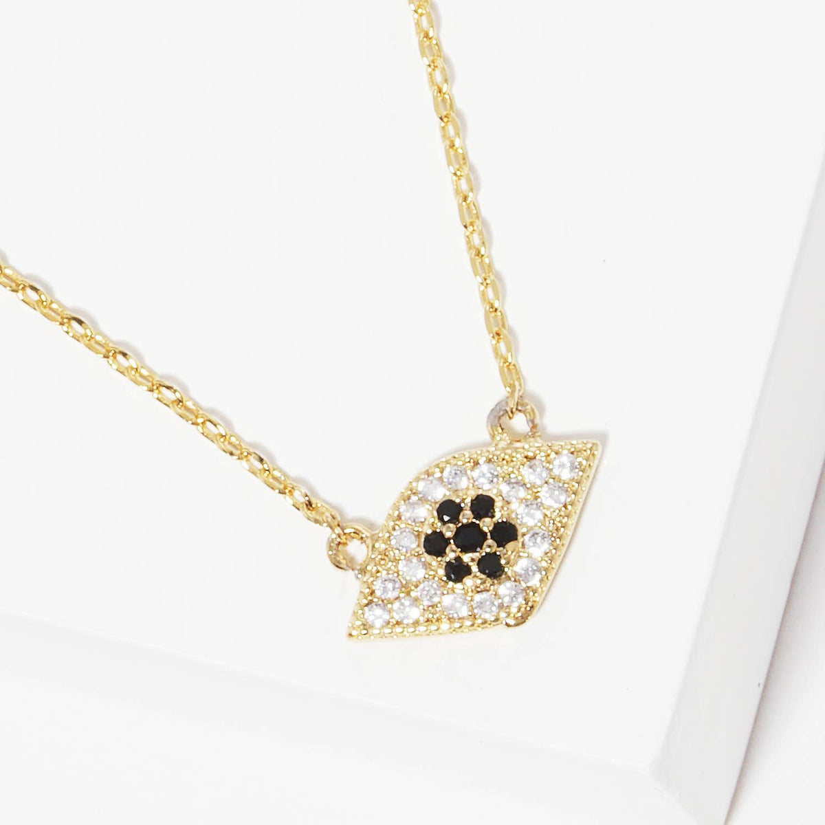 Cubic Zirconia Evil Eye Pendant Necklace