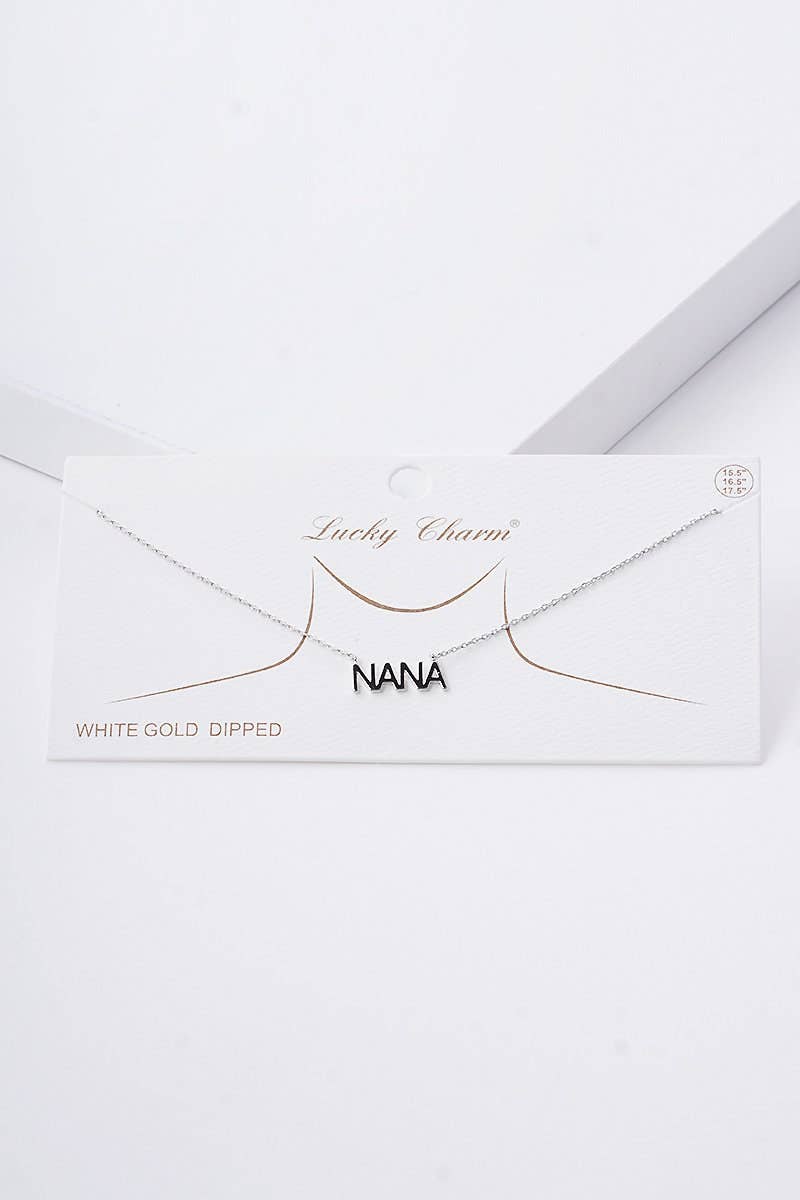 Gold Plated Bold Letter NANA Necklace