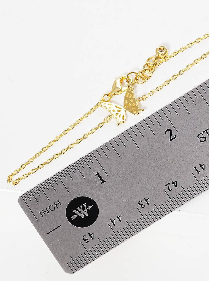 Minimalist Butterfly Charm Bracelet