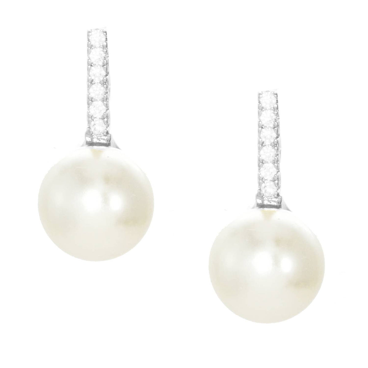 Elegant Bridesmaid Pearl Drop Earrings on Message Card