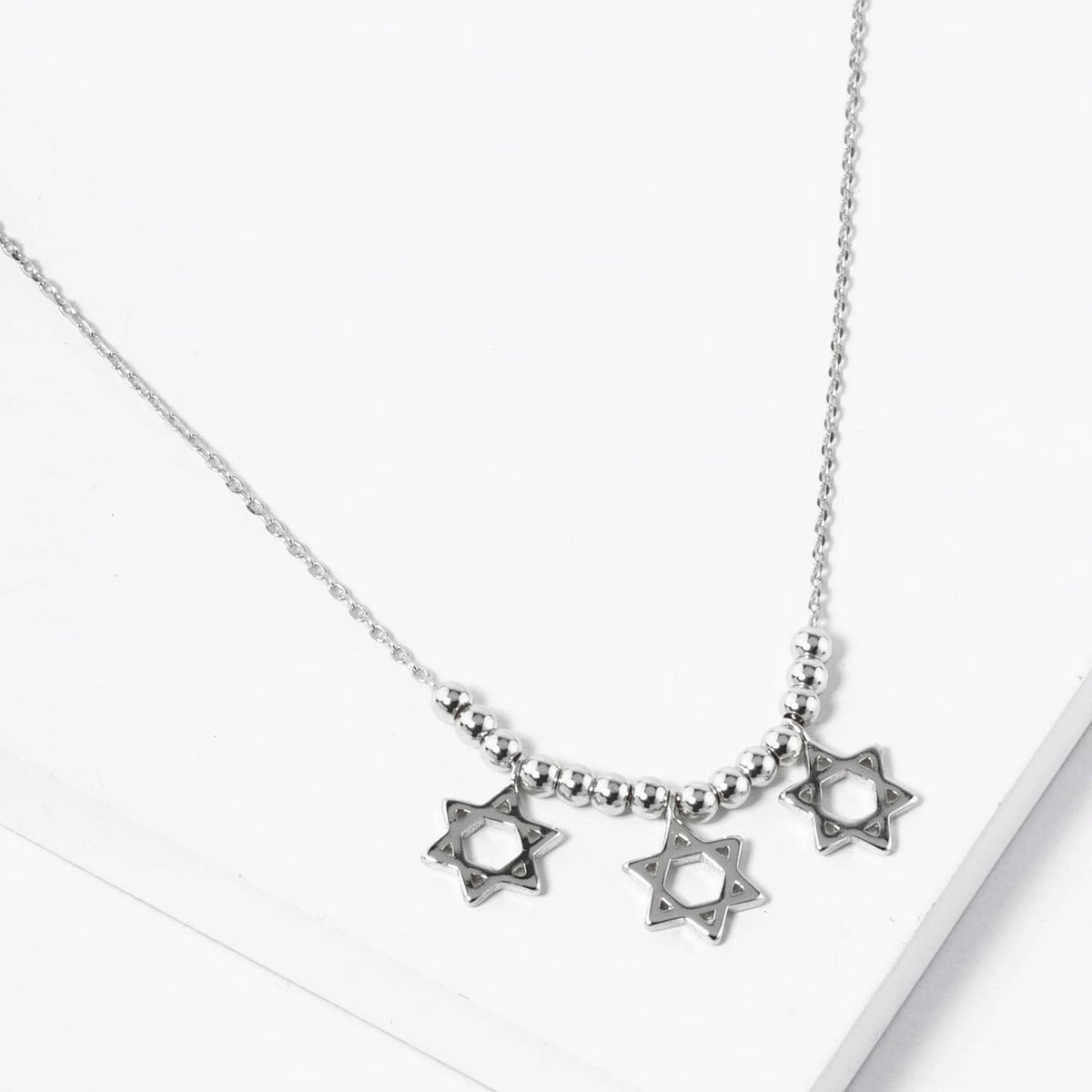 Minimalist Triple Star Charm Necklace