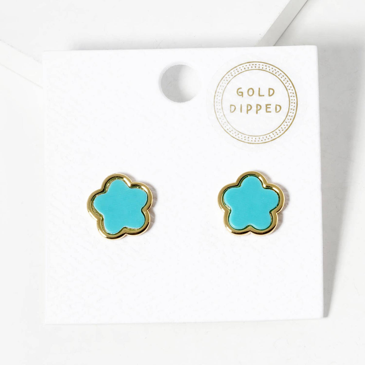 Minimalist Dainty Clover Flower Stud Earrings