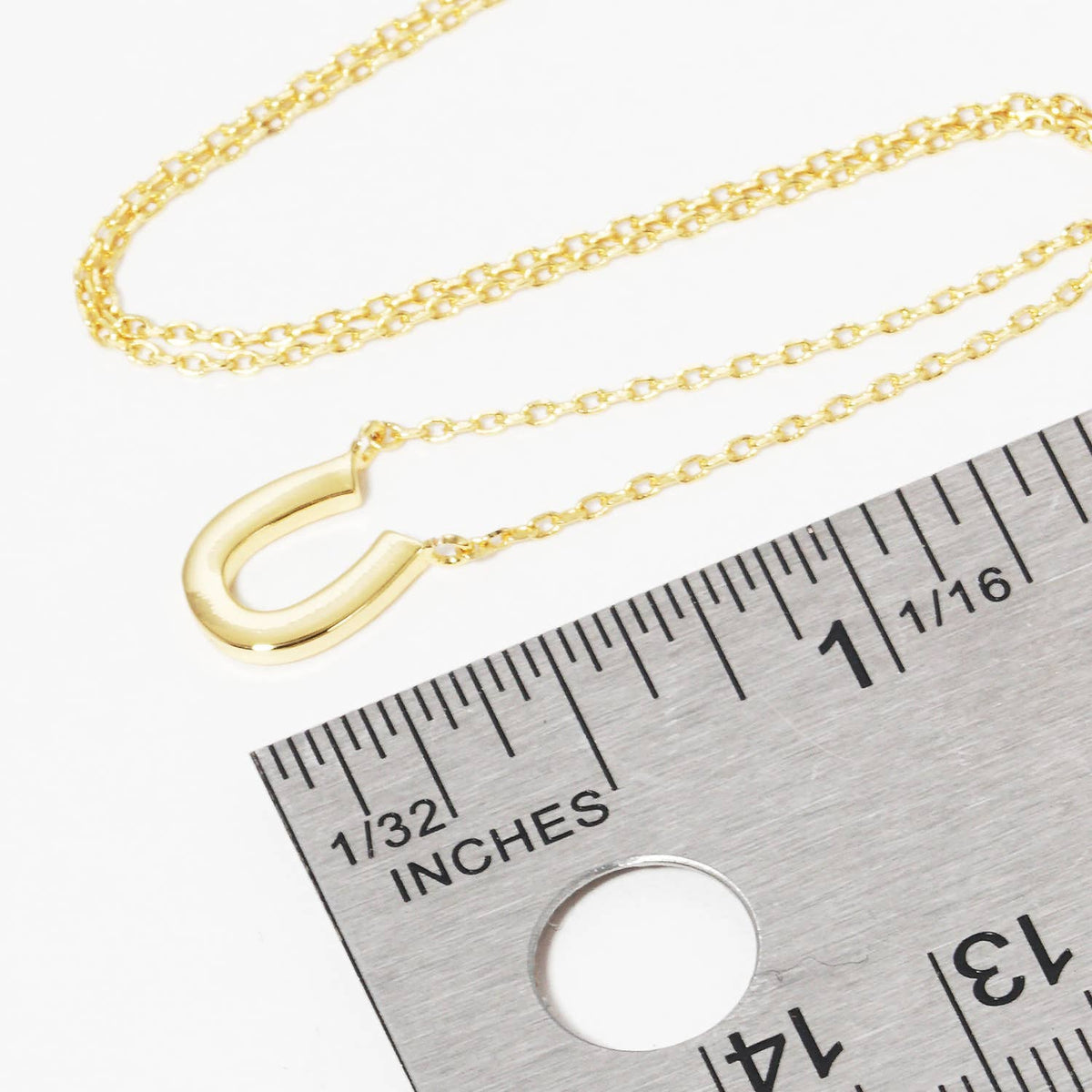 Minimalist Horseshoe Pendant Necklace