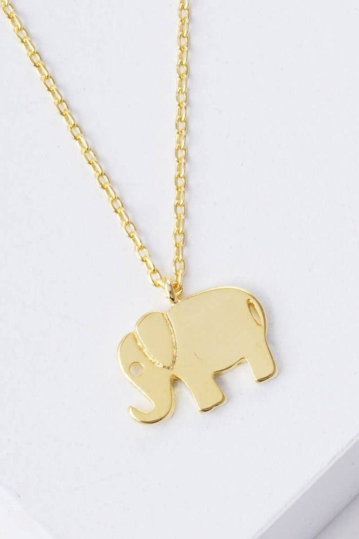 Gold Baby Elephant Necklace