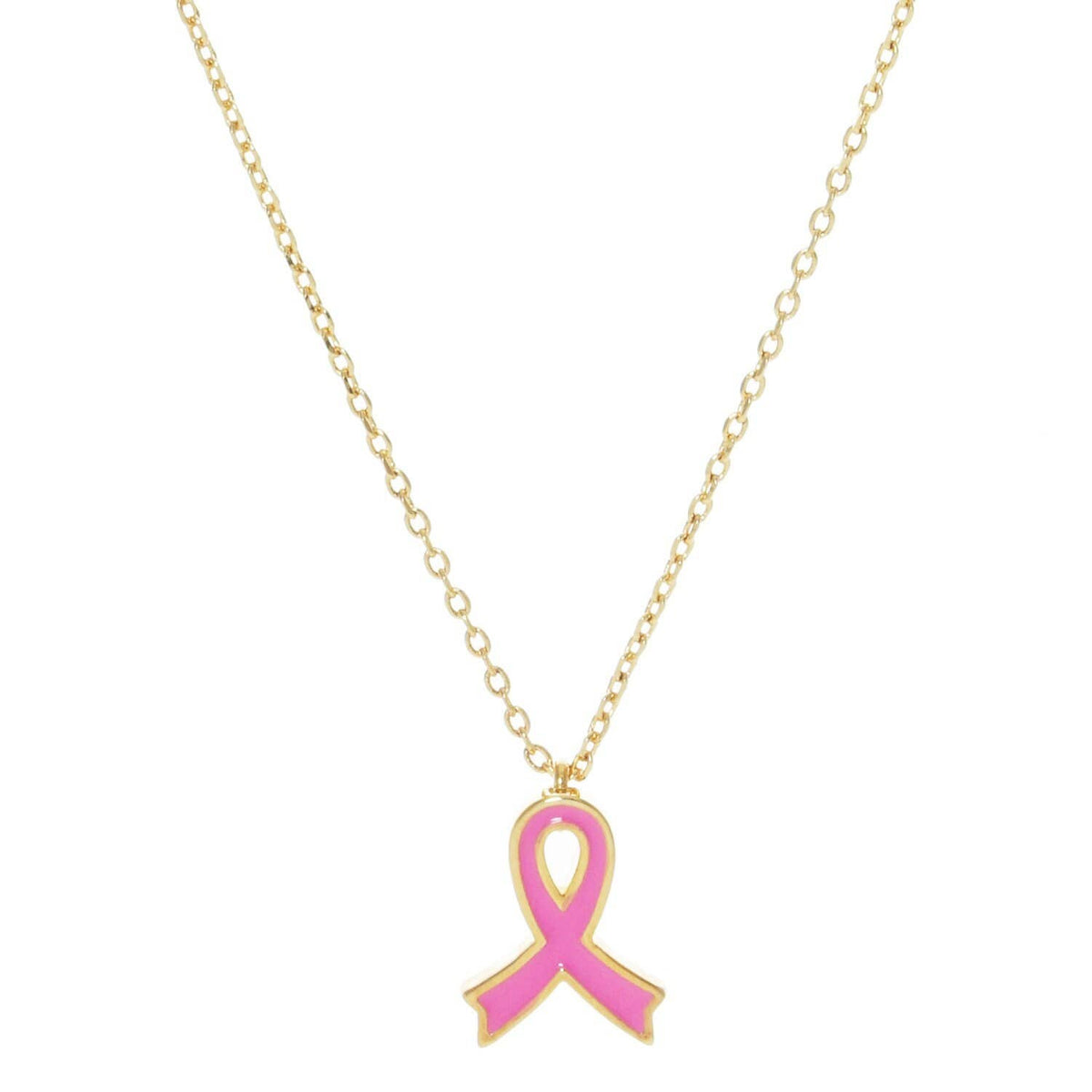 Breast Cancer Awareness Ribbon Necklace