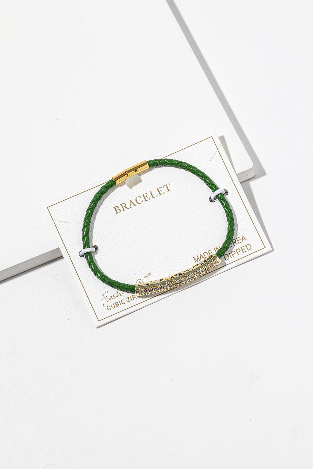 B4843 braided cord bracelet — B4843GGN