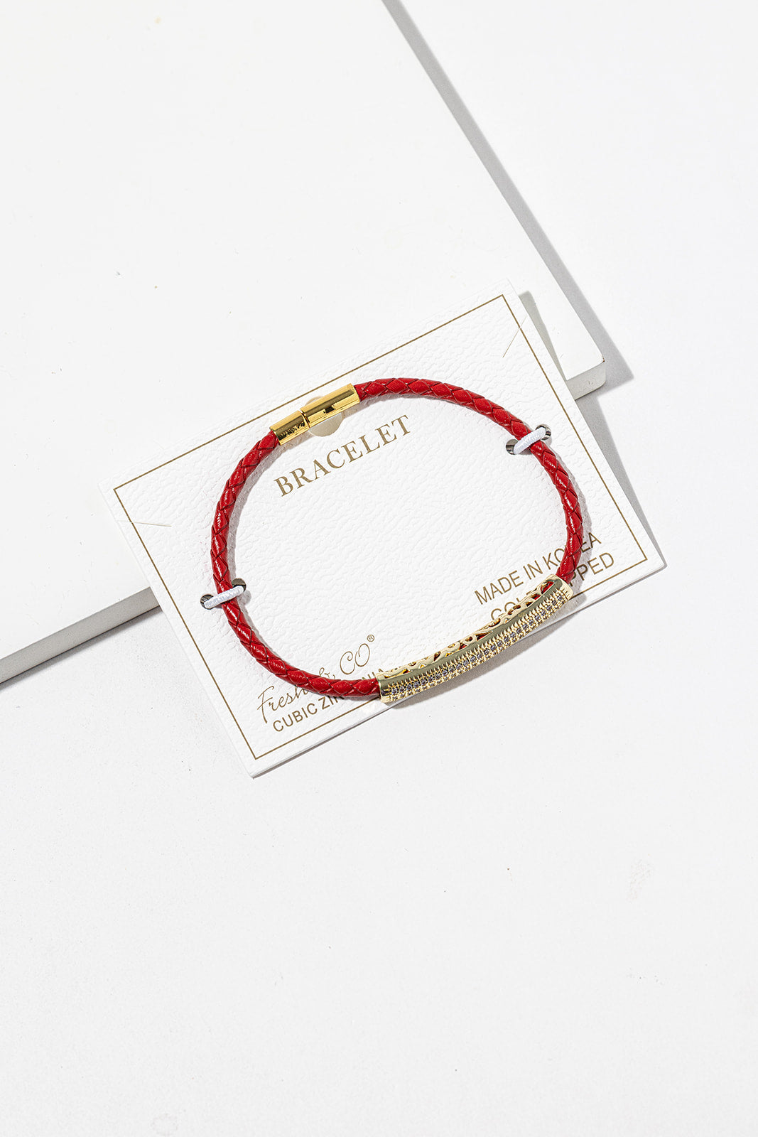 B4843 braided cord bracelet — B4843GRED