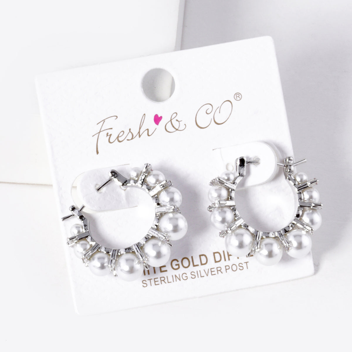 Beaded Fringe Hoop Earrings | BE332 — BE332-RWH.JPG