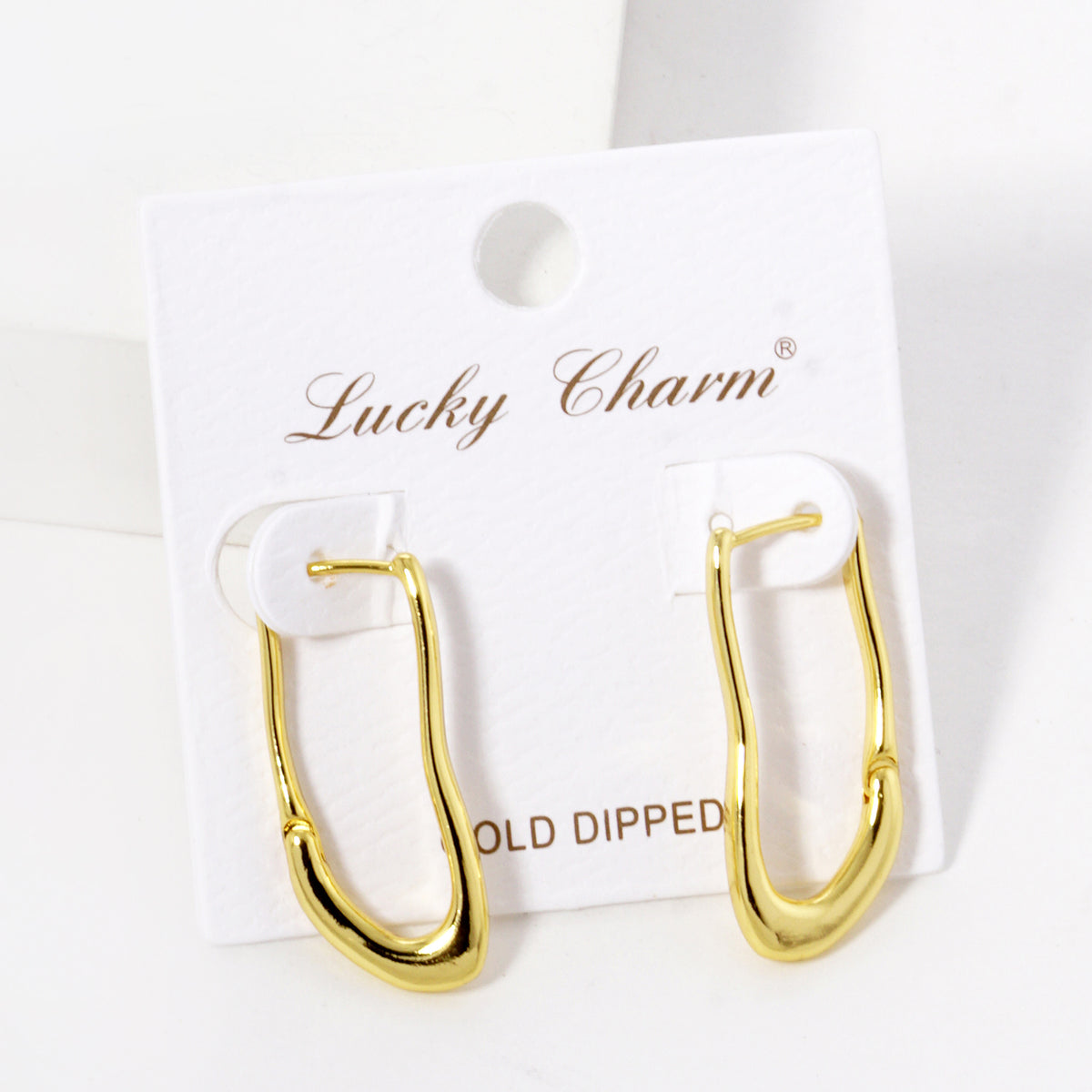 BE341 Elongated U-Shaped Hoop Earrings - BE341-G.JPG