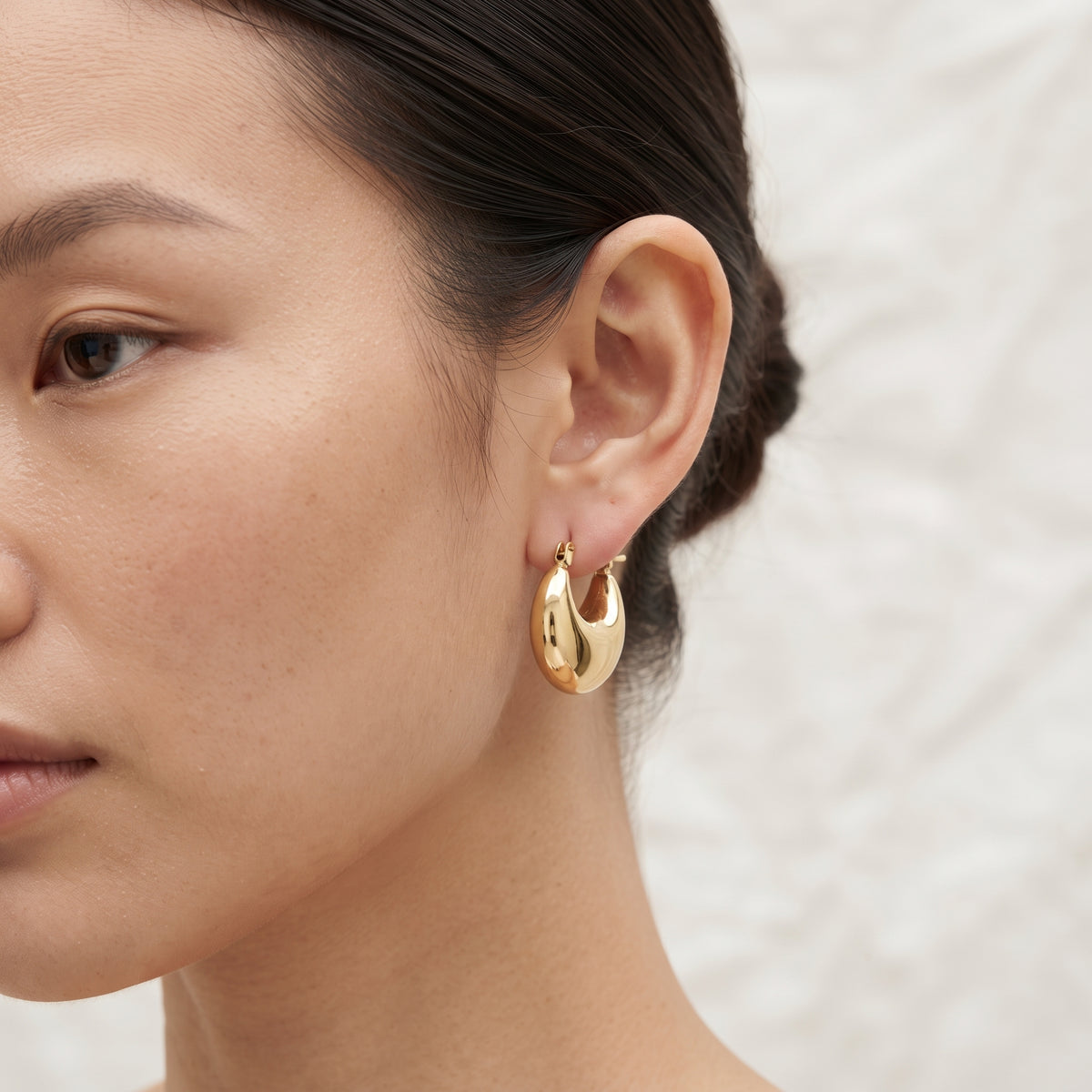 BE344 Rounded Dome Hoop Earrings - BE344-M.jpg