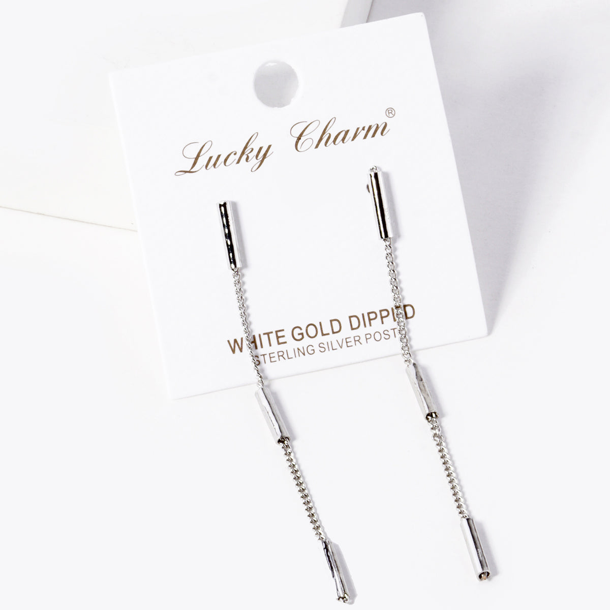 BE349 Long Bar Chain Drop Earrings - BE349-R.JPG