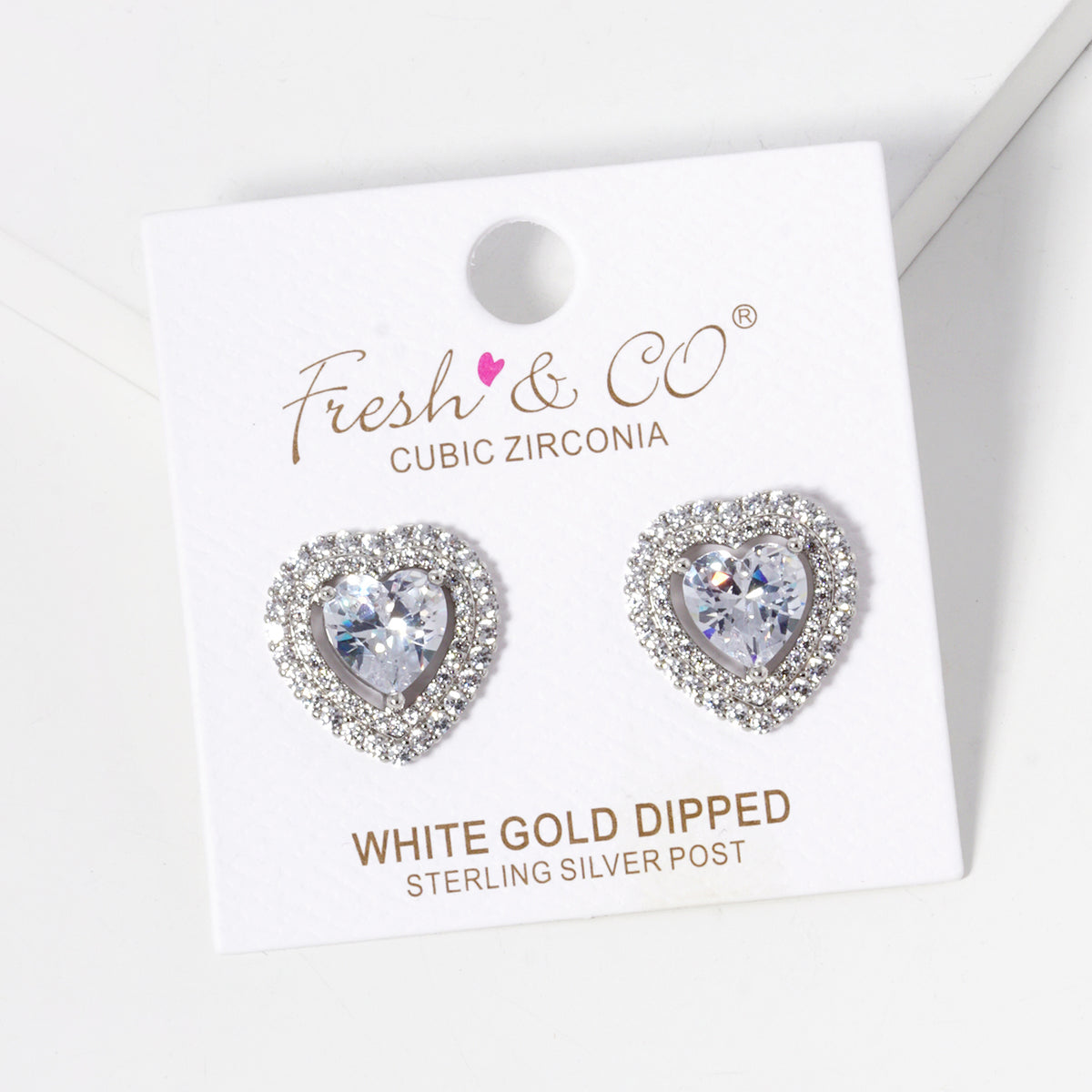 BE358 Double Halo Heart Stud Earrings BE358-RCR.JPG