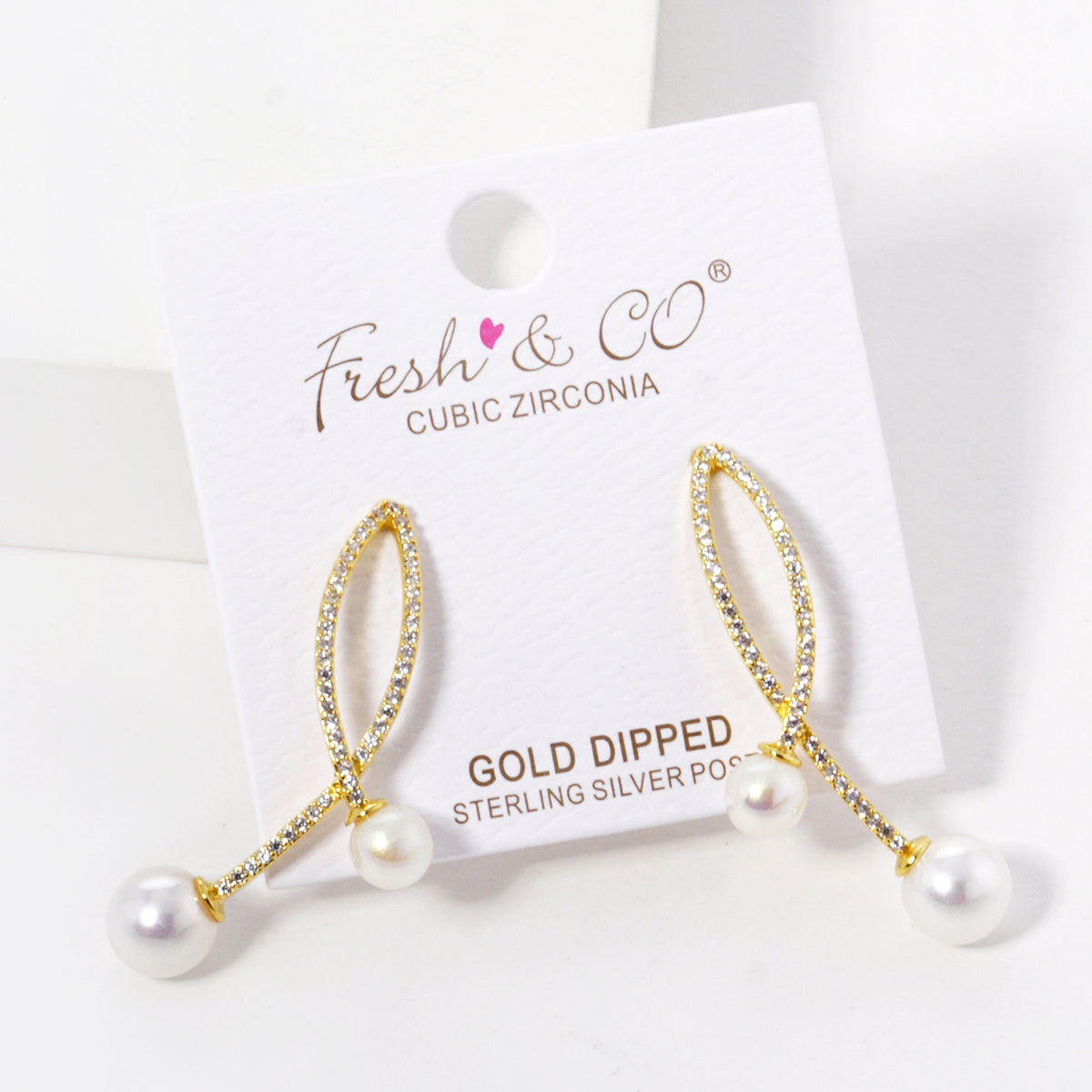 BE360 Twisted White-Accent Drop Earrings BE360-GCM.JPG