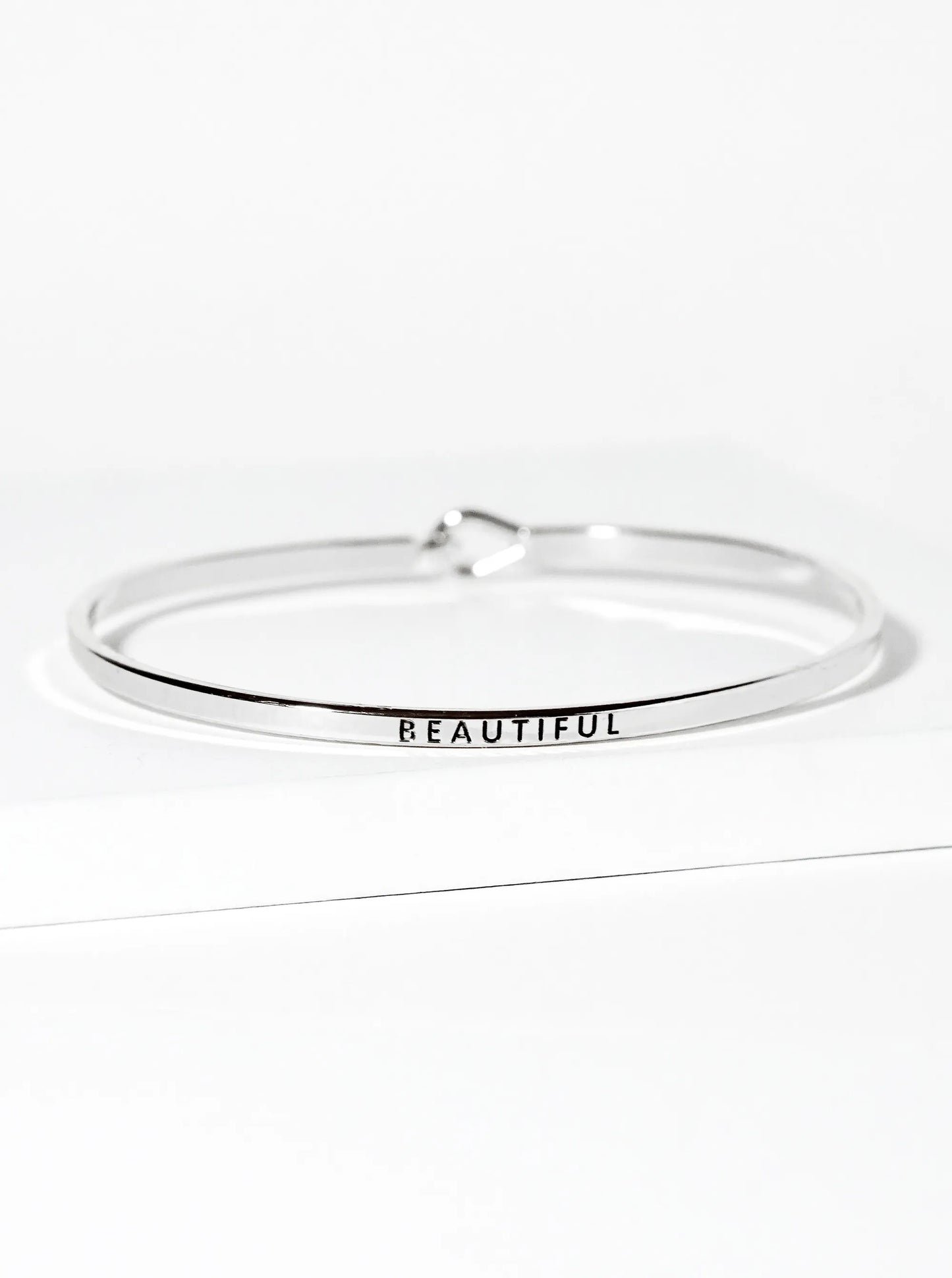 Beautiful Engraved Inspirational Bangle Bracelet