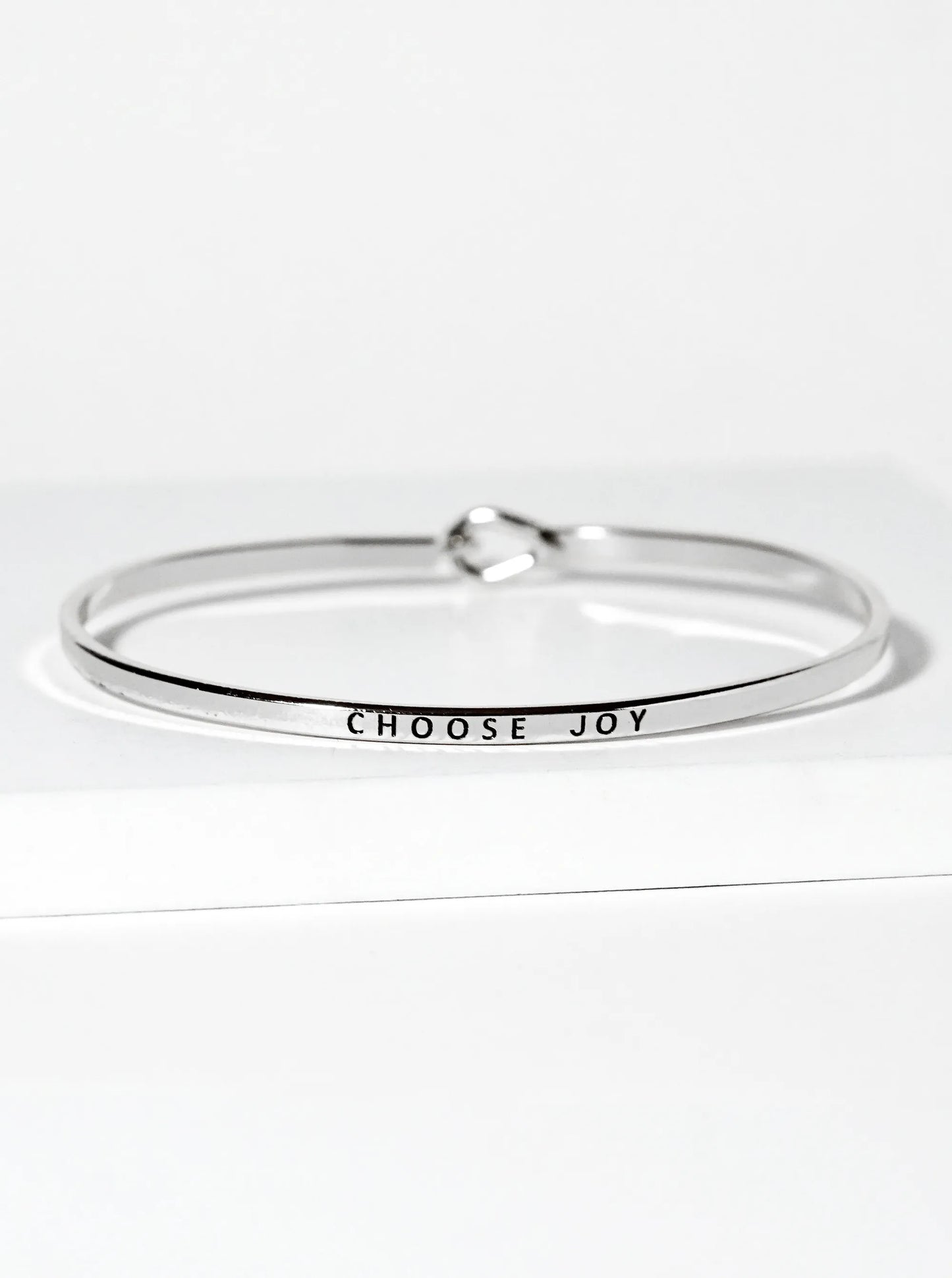 Choose Joy Engraved Inspirational Bangle Bracelet