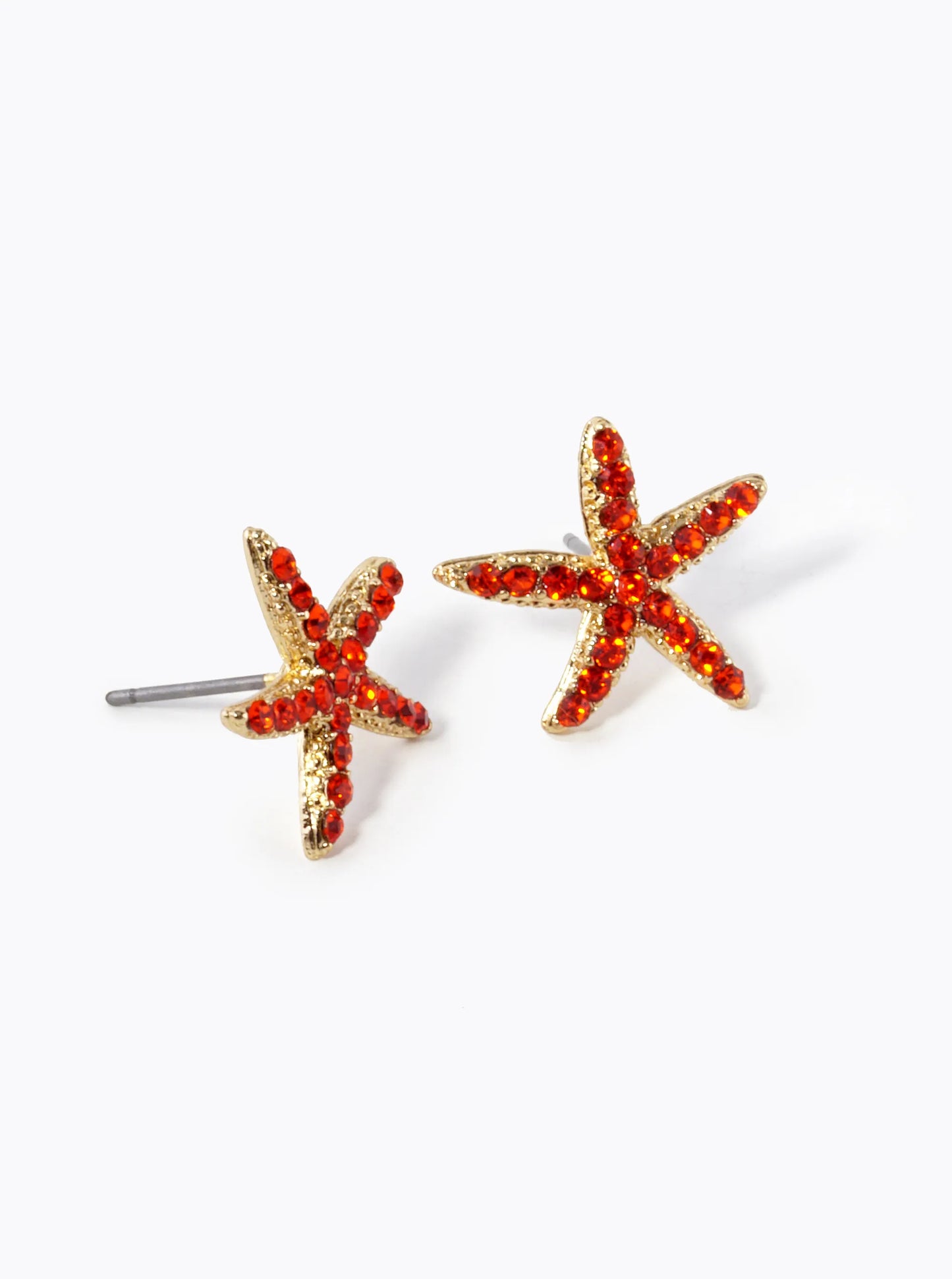 Crystal Pave 15mm Starfish Stud Earrings