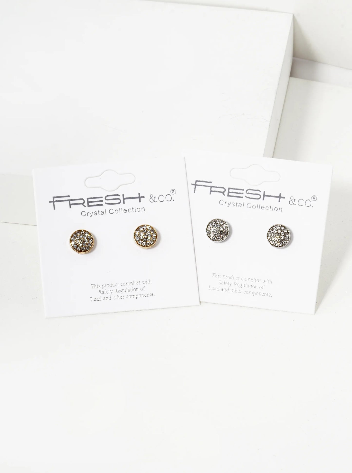 Crystal Pave 7mm Round Stud Earrings