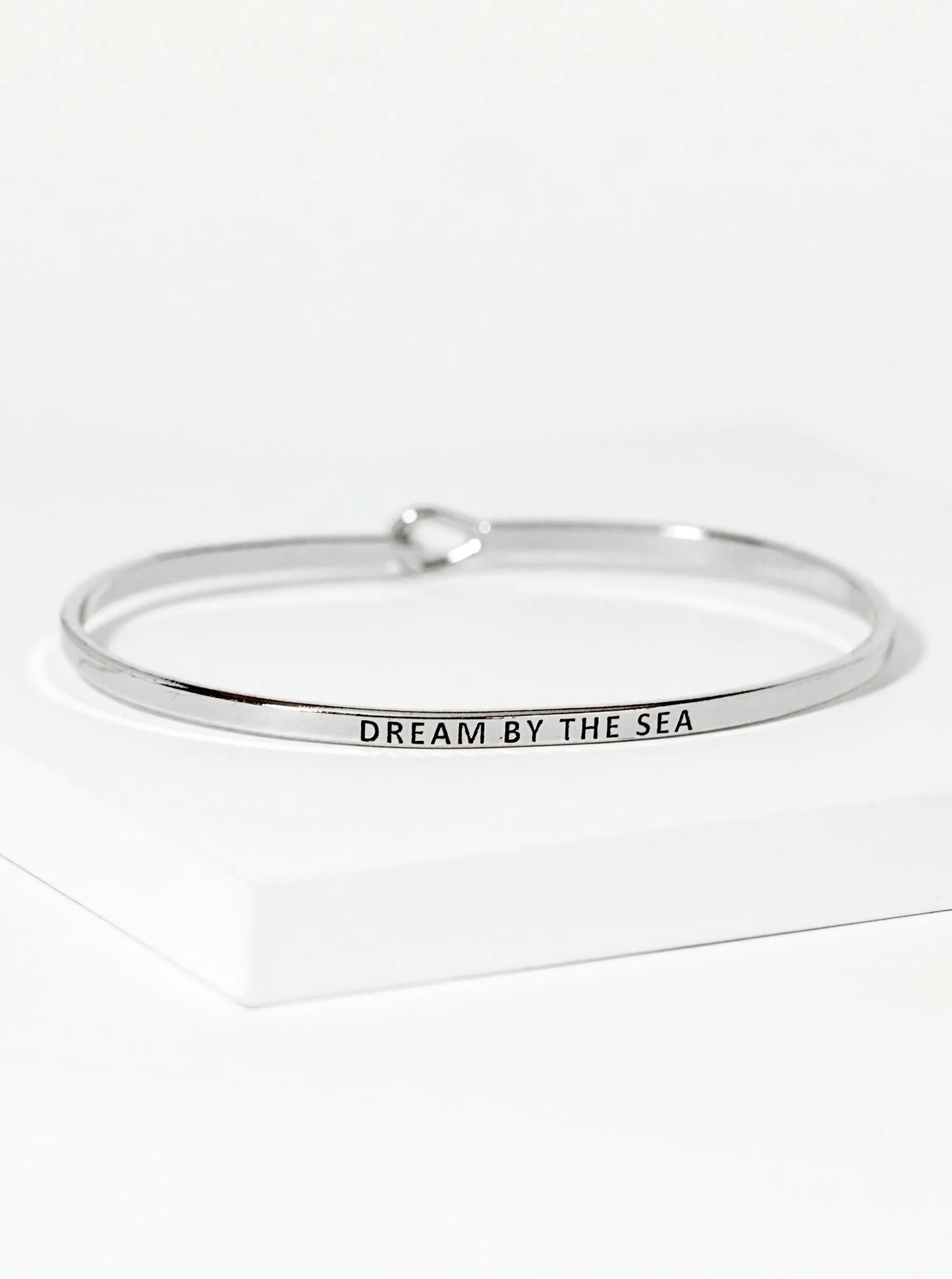 Dream By The Sea Engraved Inspirational Bangle Bracelet