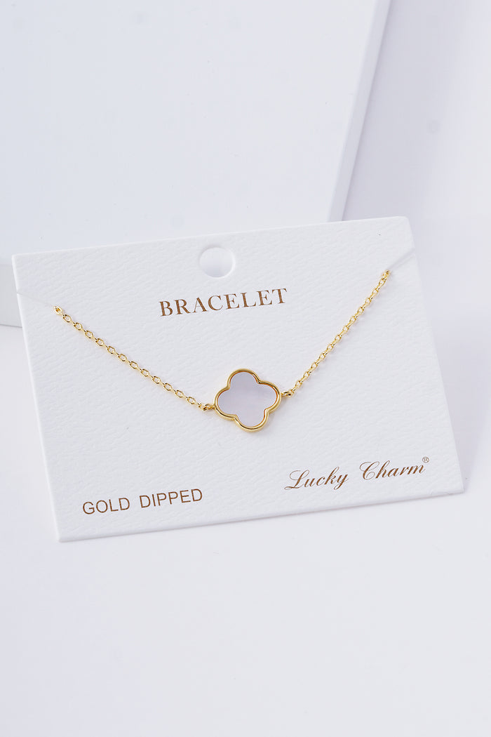 Enamel Clover Charm Bracelet — PB1935