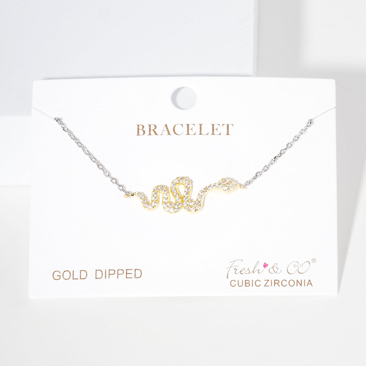 Pave Snake Charm Bracelet — PB1983