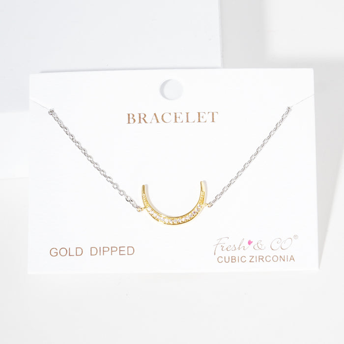 Pave Horseshoe Charm Bracelet — PB1990