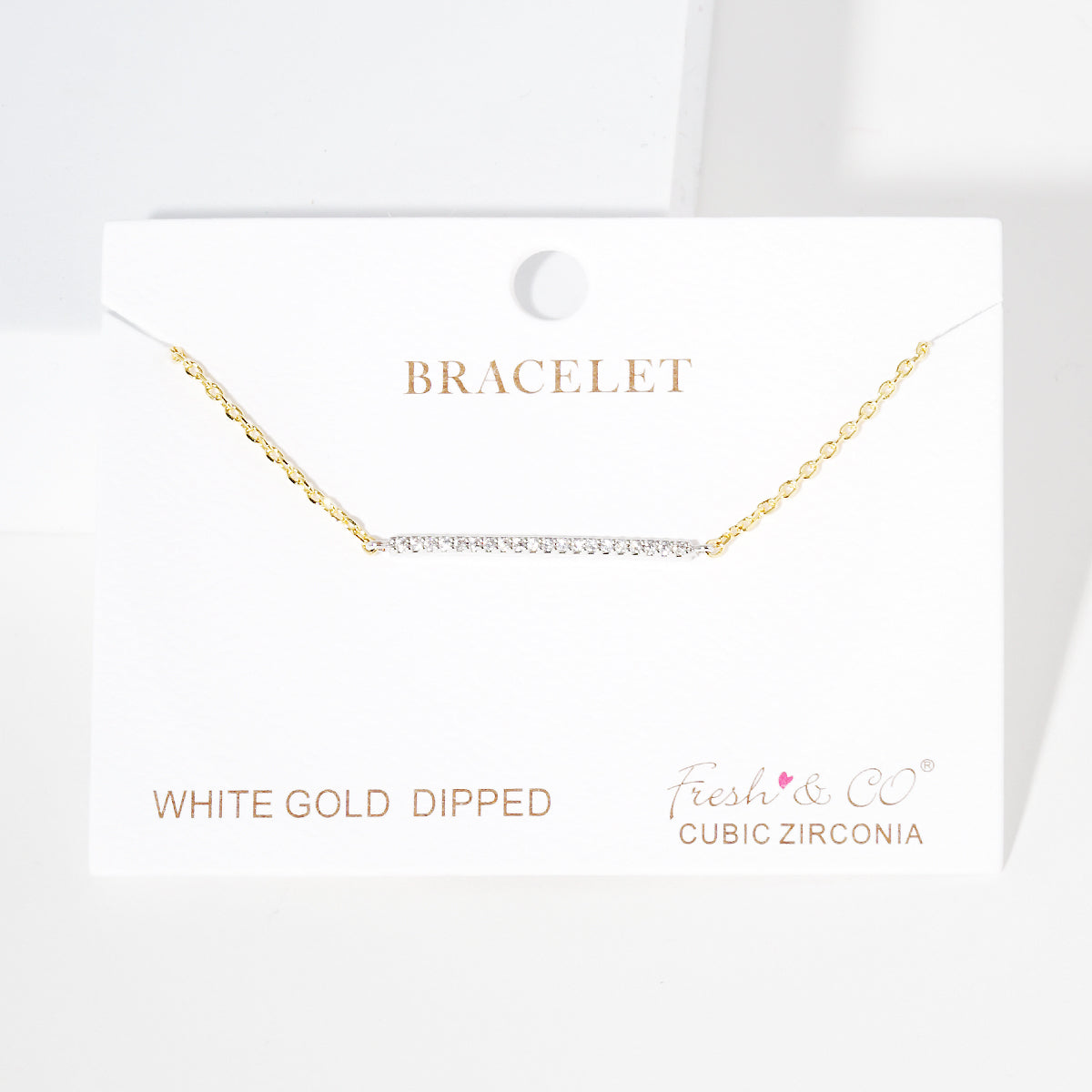 Pave Bar Charm Bracelet — PB1991