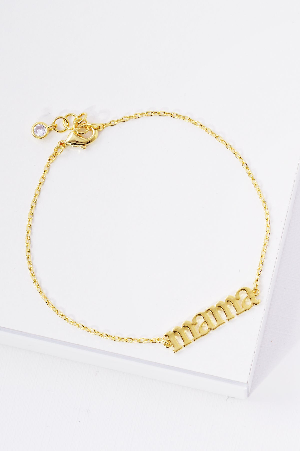 Pave Bar Charm Bracelet — PB2004