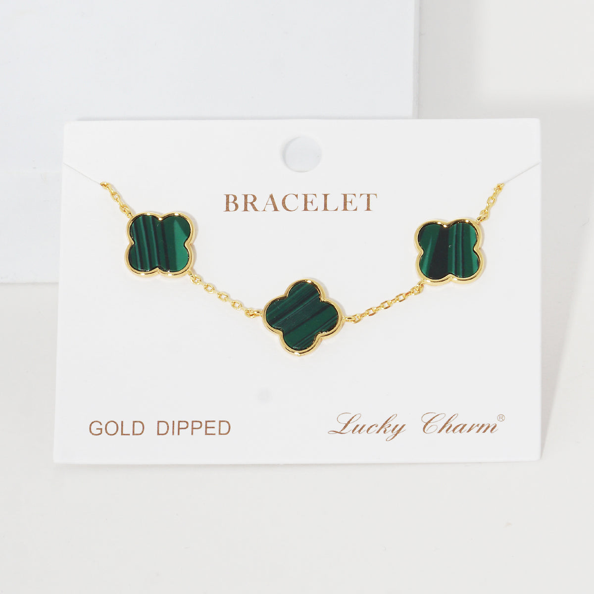 Enamel Clover Station Bracelet — PB2439