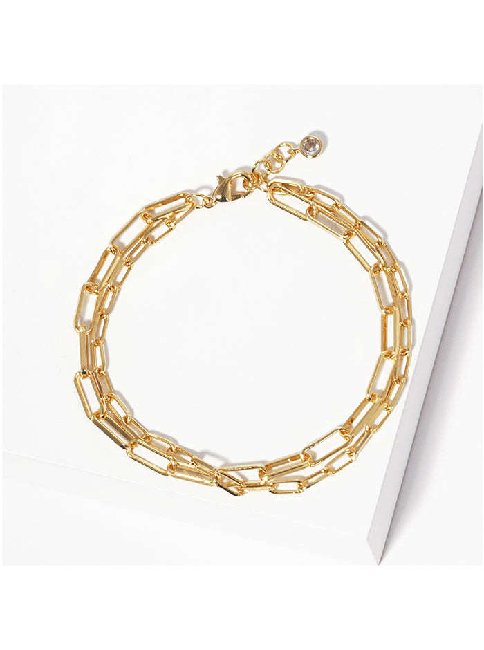 Double Paperclip Chain Bracelet — PB2501