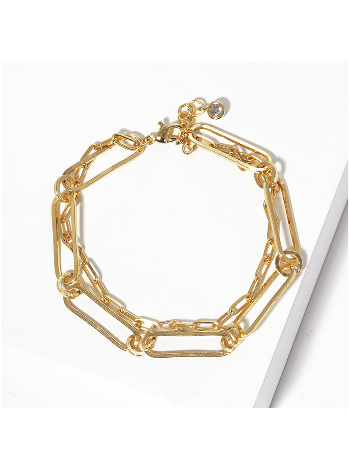 Open Paperclip Link Chain Bracelet — PB2502