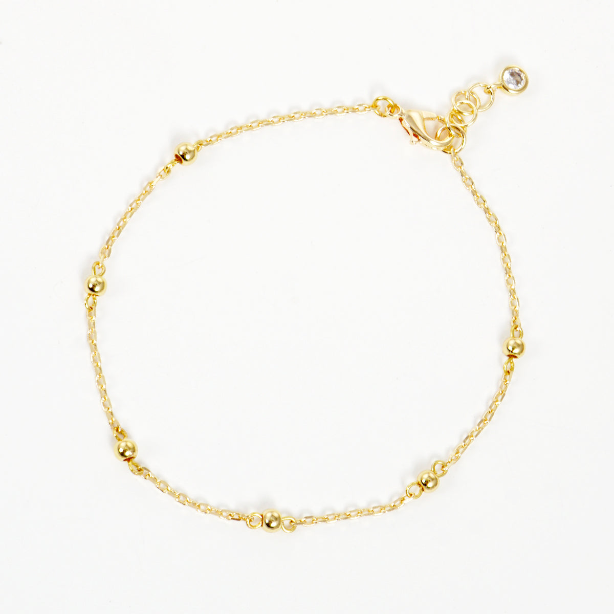 Metal Bead Station Bracelet — PB2811
