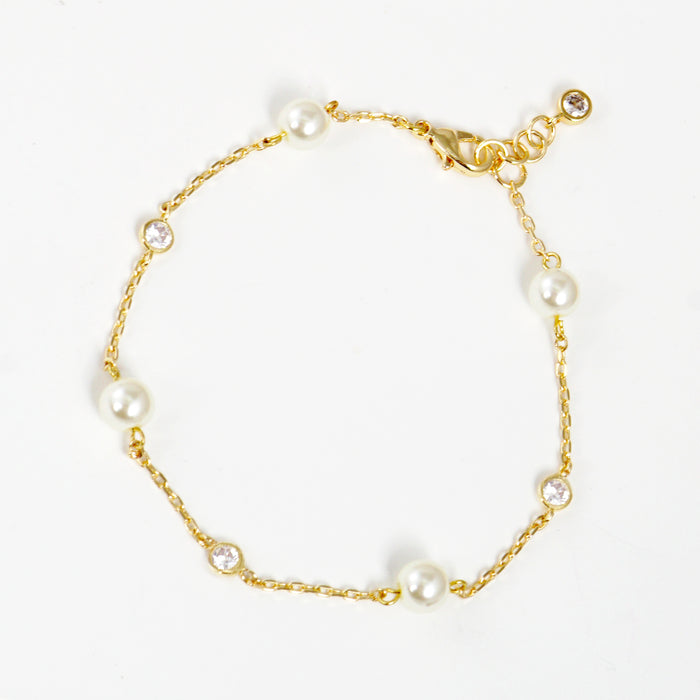 Large Pearl Station Bracelet — PB2814
