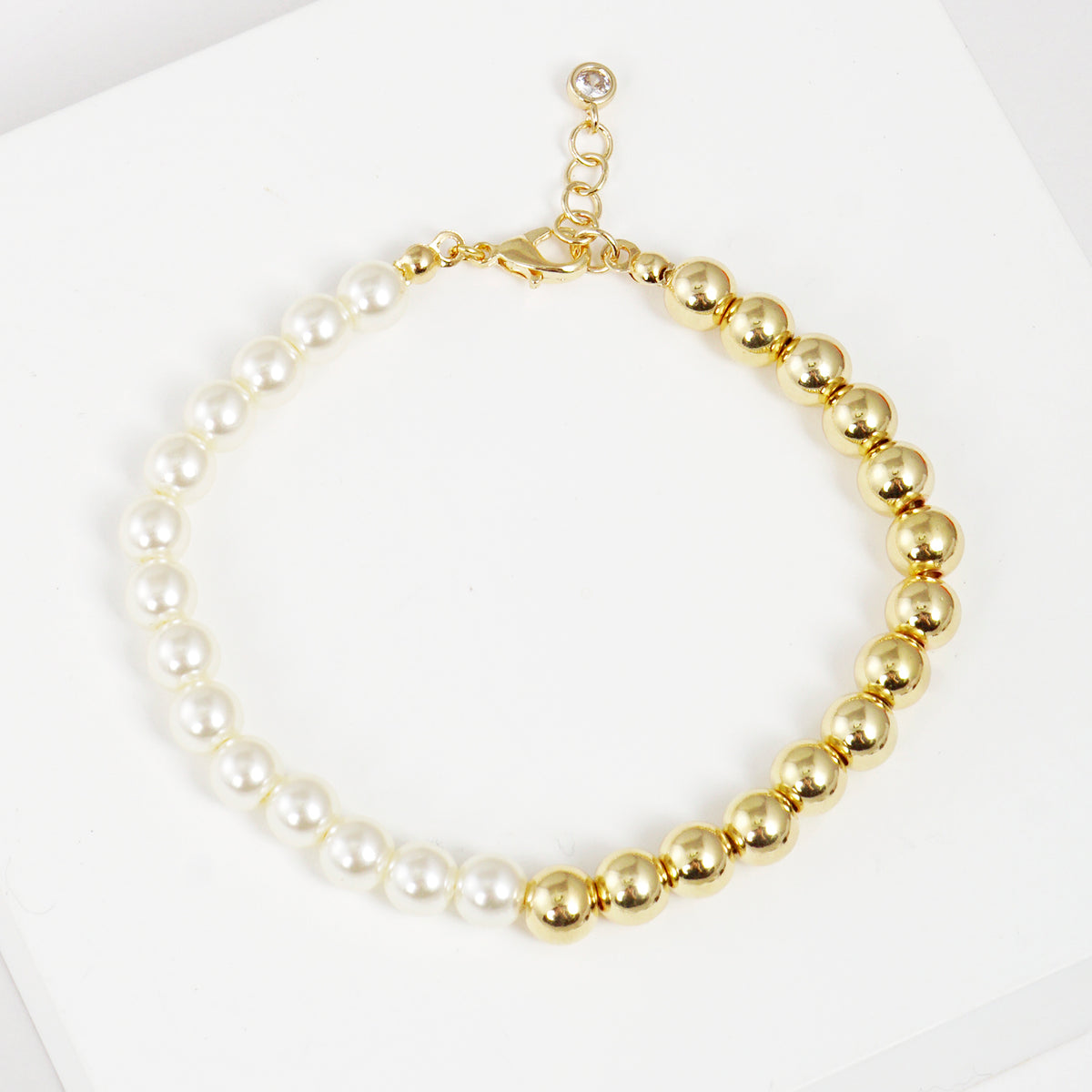 Half Pearl Half Bead Bracelet — PB2819