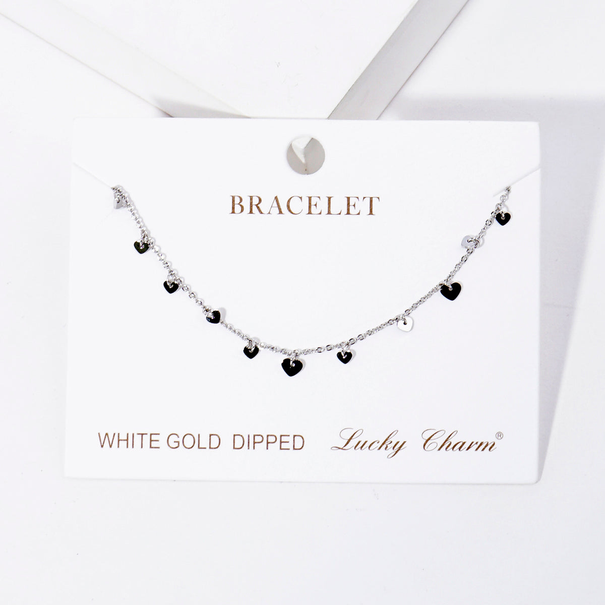 Black Drop Charm Bracelet — PB2827