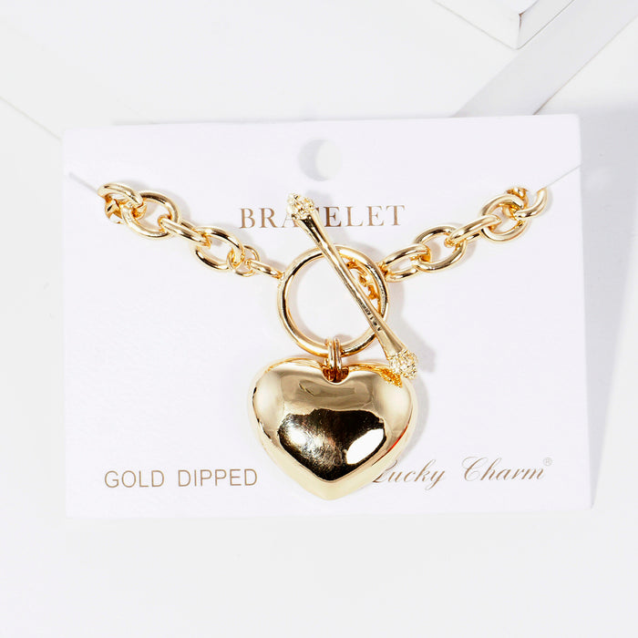 Heart Toggle Chain Bracelet — PB2856