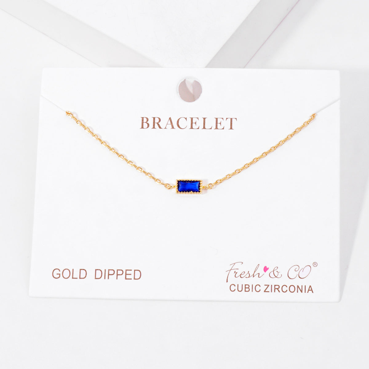 Colored Solitaire Stone Station Bracelet — PB2858