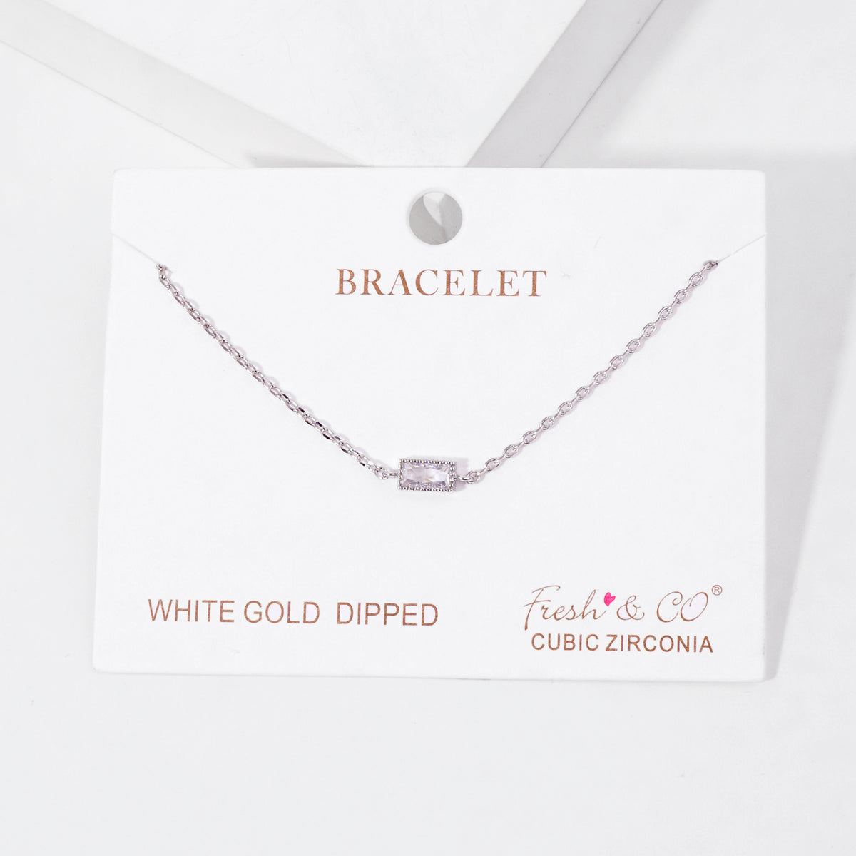 Colored Solitaire Stone Station Bracelet — PB2858
