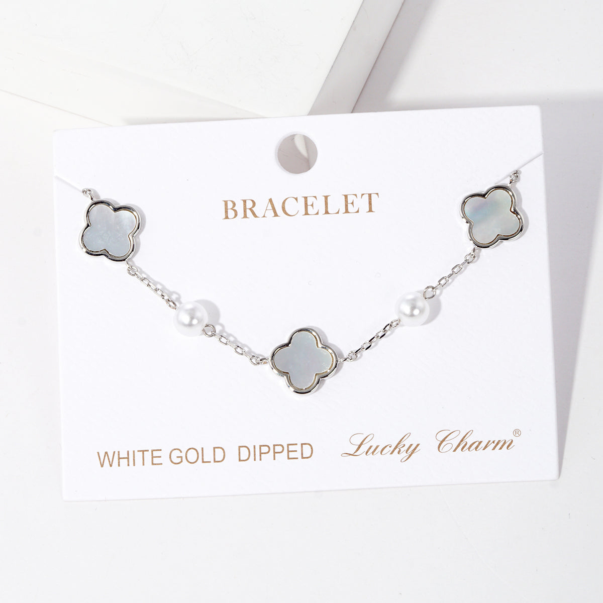 Enamel Clover Station Bracelet — PB2898