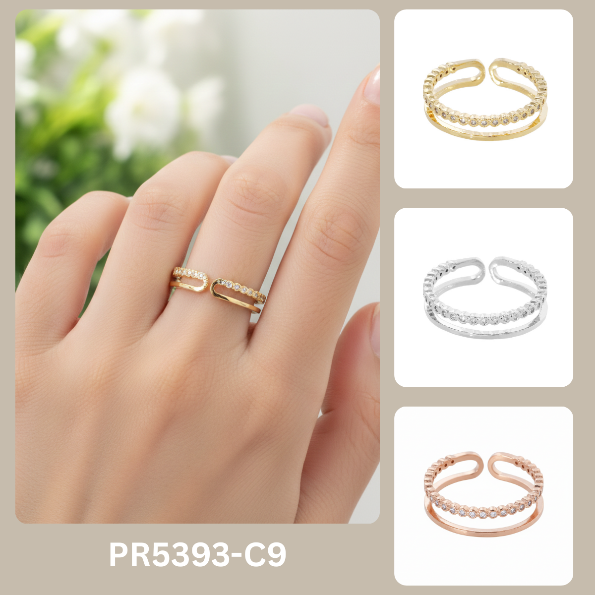 PR5393 free size ring