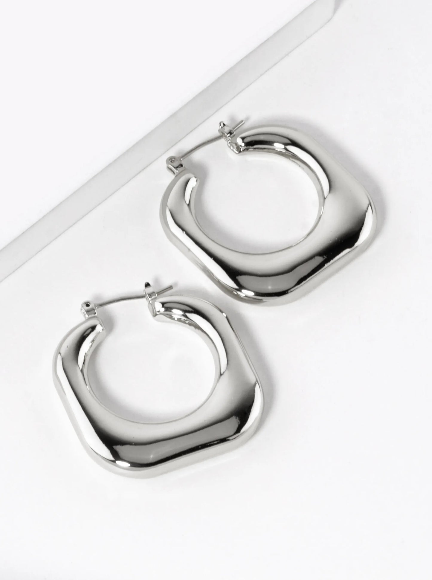 18K Gold Dipped 30mm Hollow Square Hoop Earrings