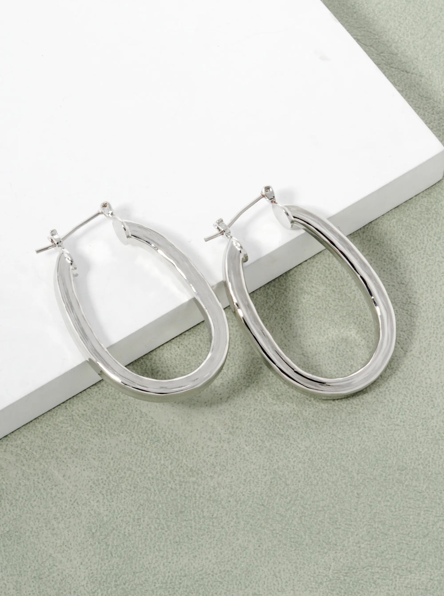 18k Gold Dipped 35mm Textured Hoop Earrings