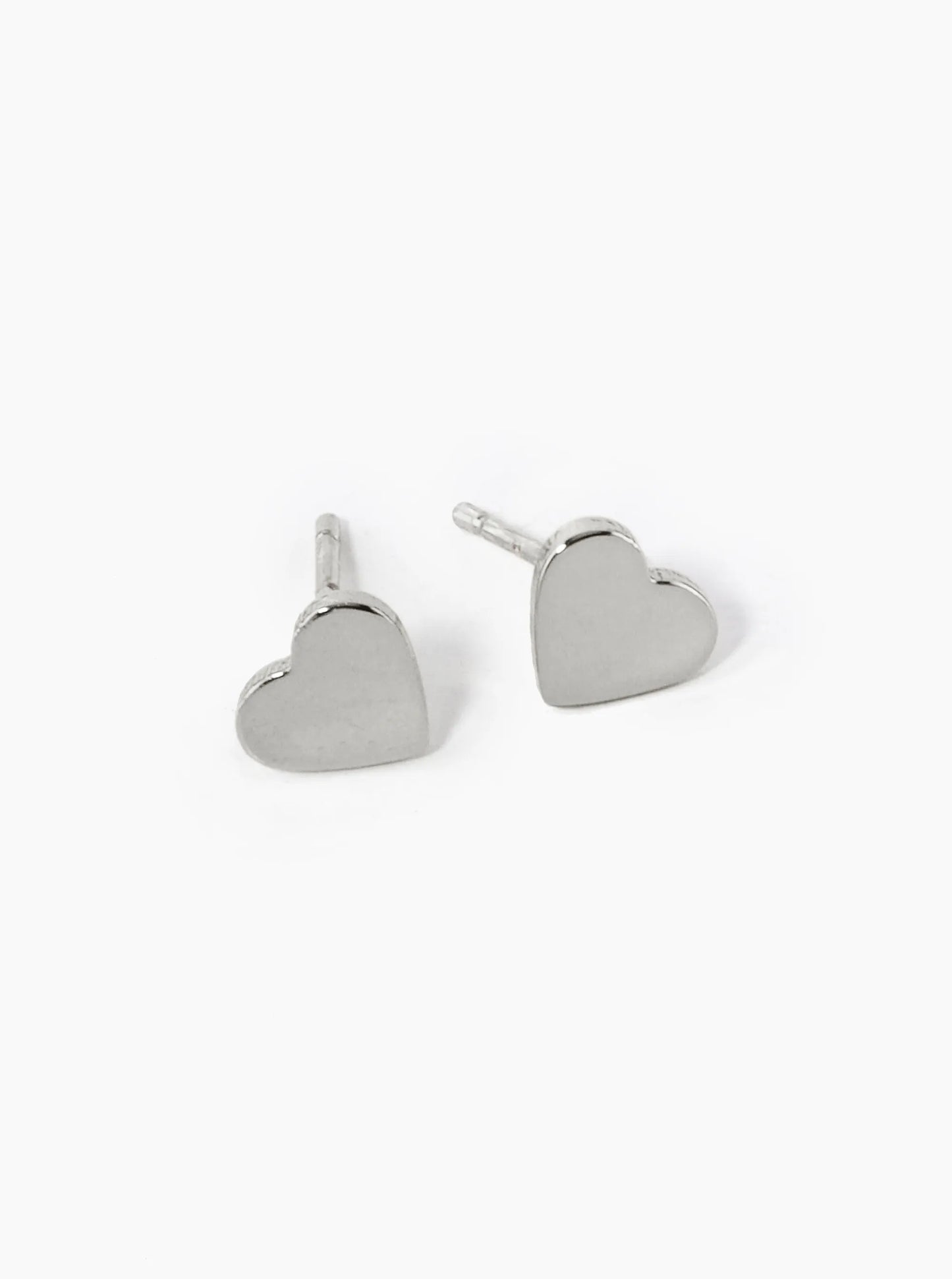 18K Gold Dipped 5mm Dainty Heart Stud Earrings