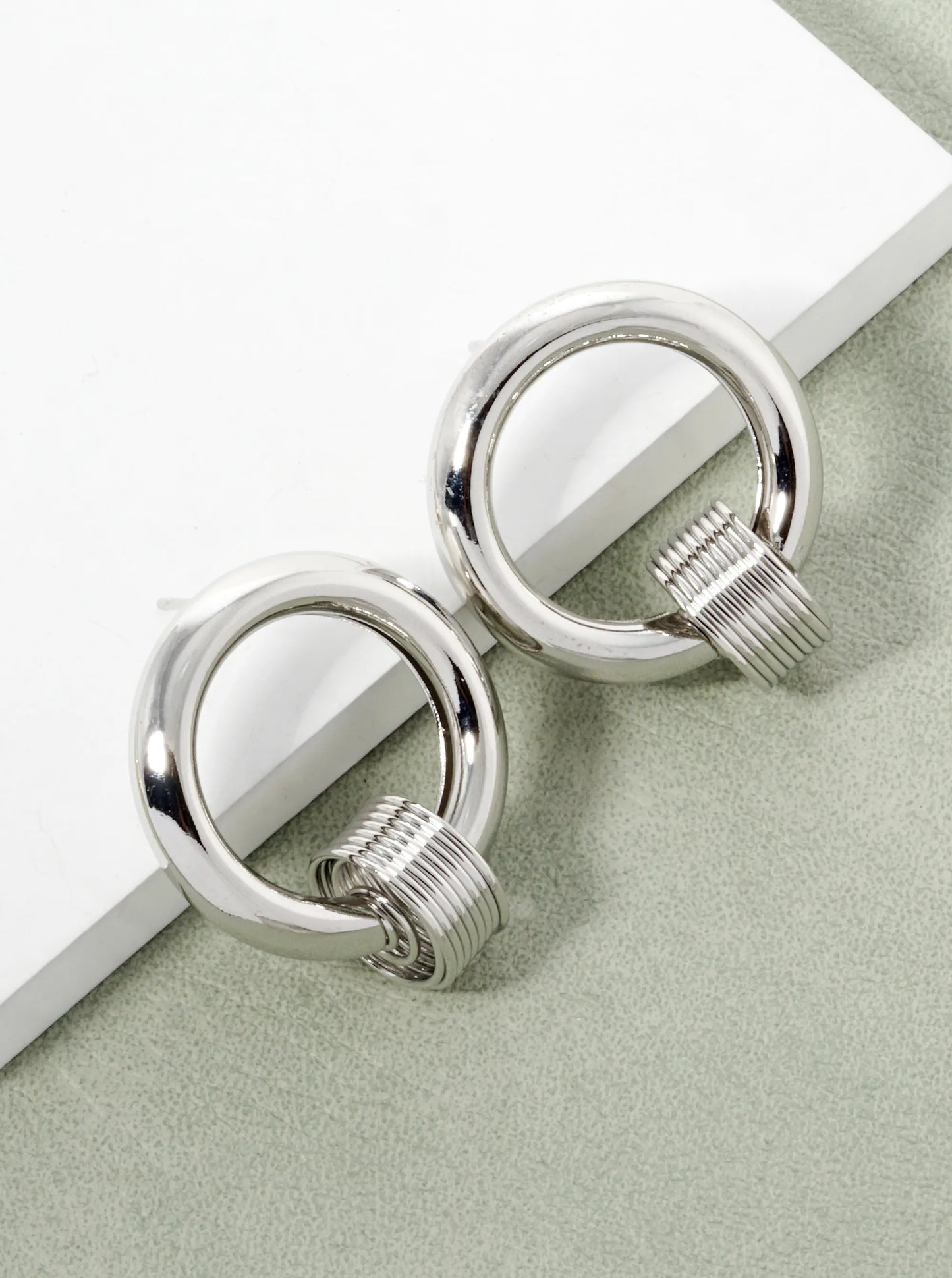 18k Gold Dipped Door Knocker Post Earrings