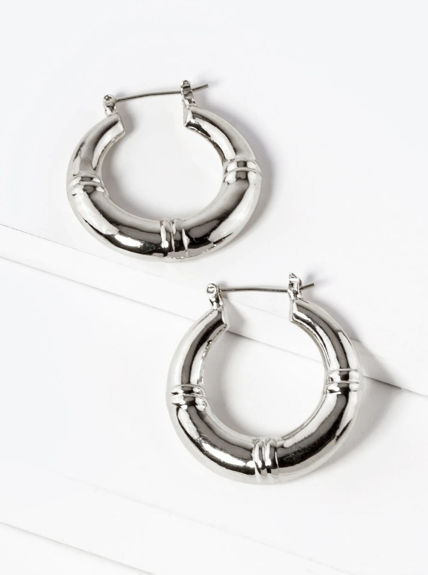 18k Gold Dipped Hollow 30mm Bold Latch Back Hoop Earrings