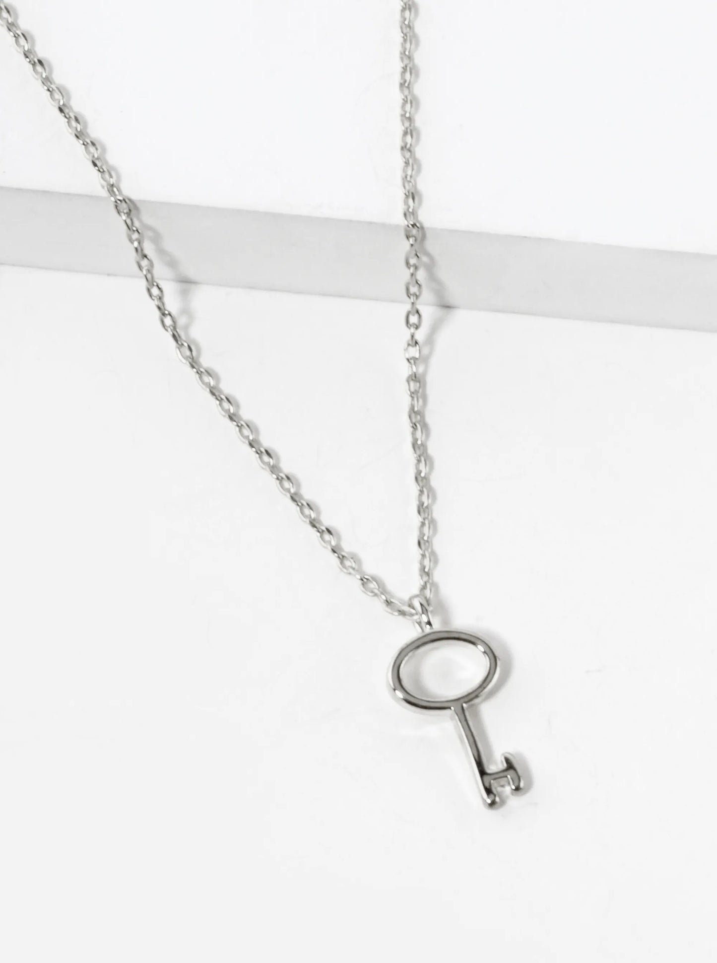 18K Gold Dipped Simple Key Pendant Necklace