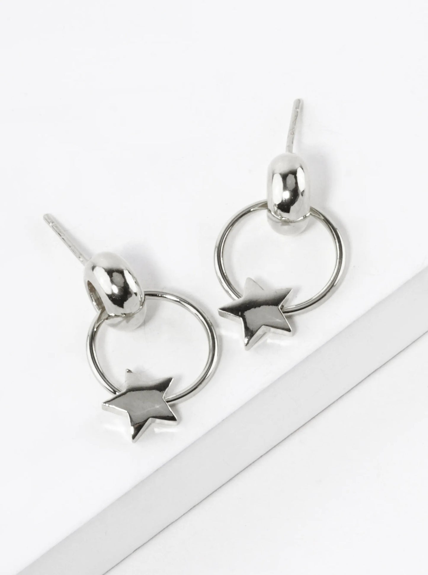 18K Gold Dipped Star Door Knocker Post Earrings