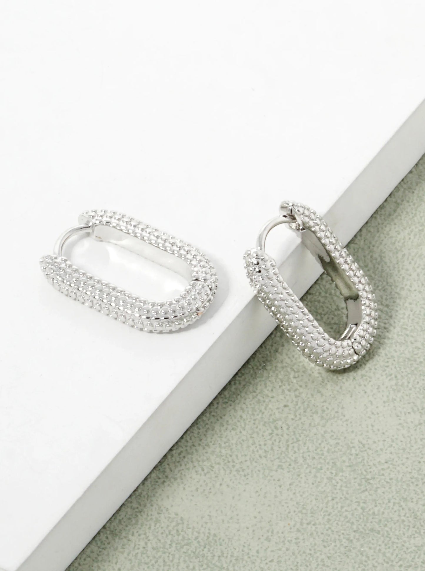 18k Gold Dipped Textured 20mm Oval Hoop Earrings