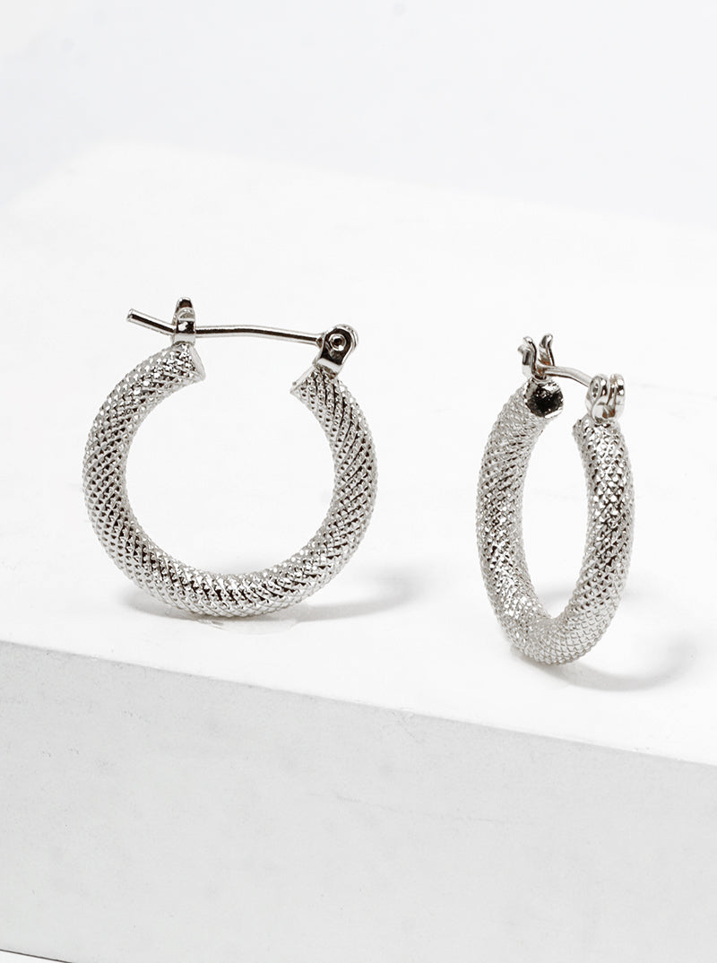 18k Gold Dipped Textured Bold 20mm Leverback Hoop Earrings
