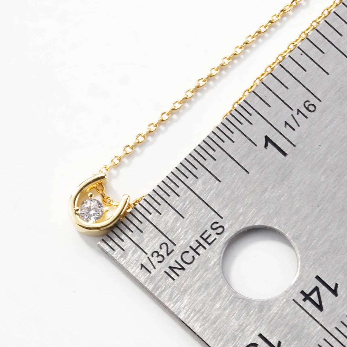 Minimalist Horseshoe Pendant Necklace