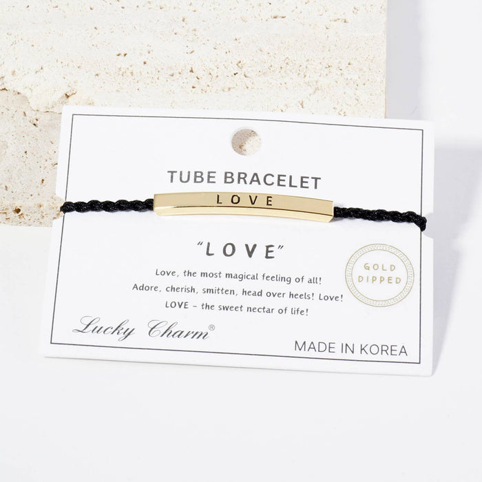 Inspirational Messages "Love" Tube Bar Bracelet